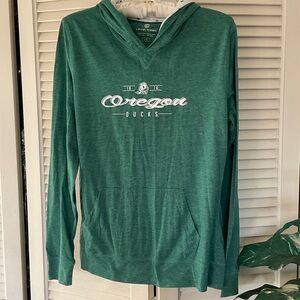 Oregon Ducks Heathered Green Hoodie Long sleeve T-Shirt